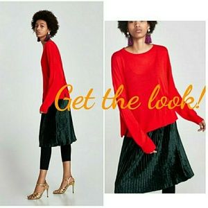 SOLD🎈LOFT Pleated Shimmer Skirt